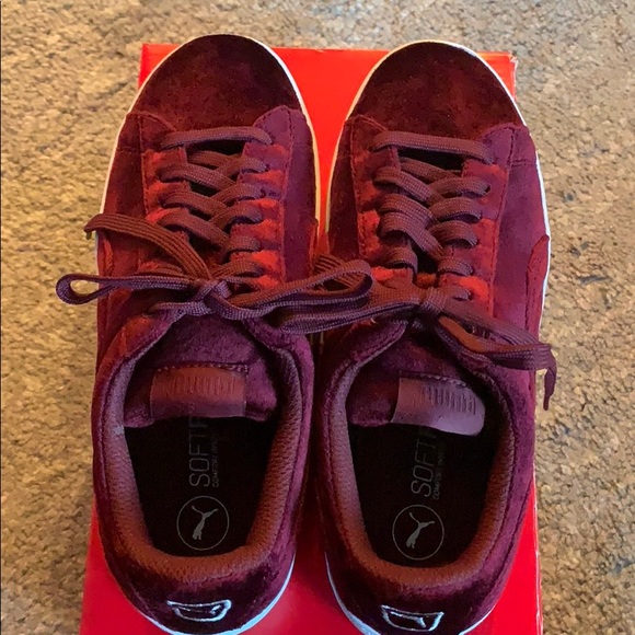 Puma Vikky Platform Burgundy Velvet - Picture 7 of 8